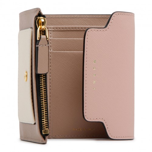 Camellia, Talc and Natural Calf Leather Wallet 2