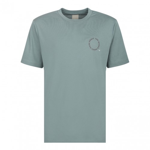 Ocean Blue Shitake Flower Peace T-Shirt