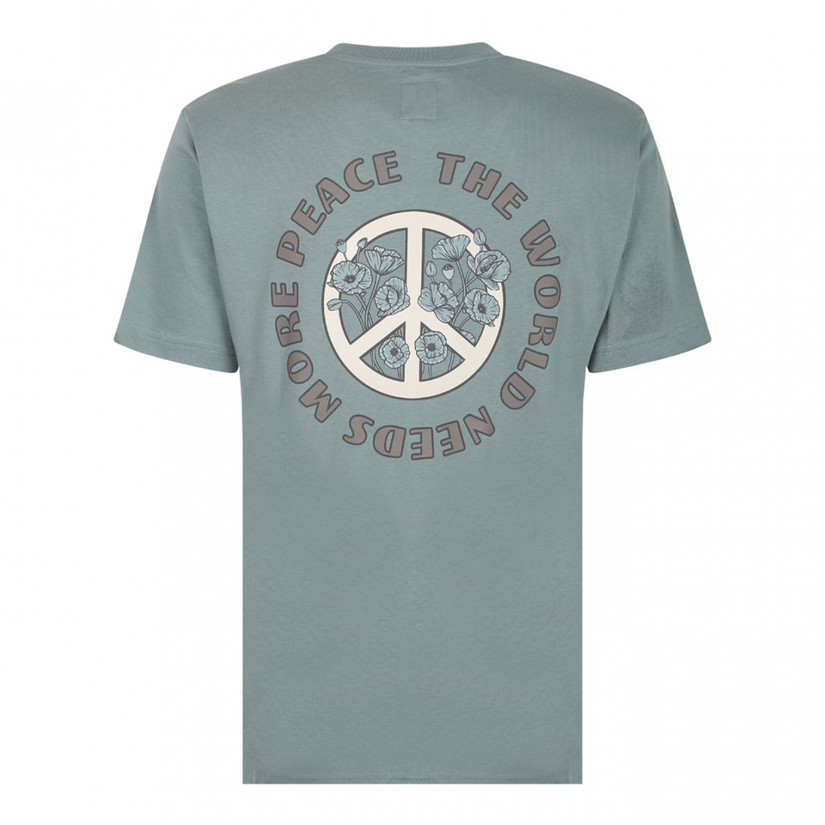 Ocean Blue Shitake Flower Peace T-Shirt