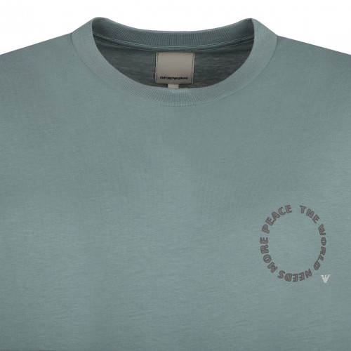 Ocean Blue Shitake Flower Peace T-Shirt