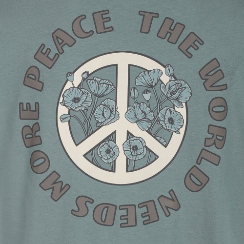 Ocean Blue Shitake Flower Peace T-Shirt