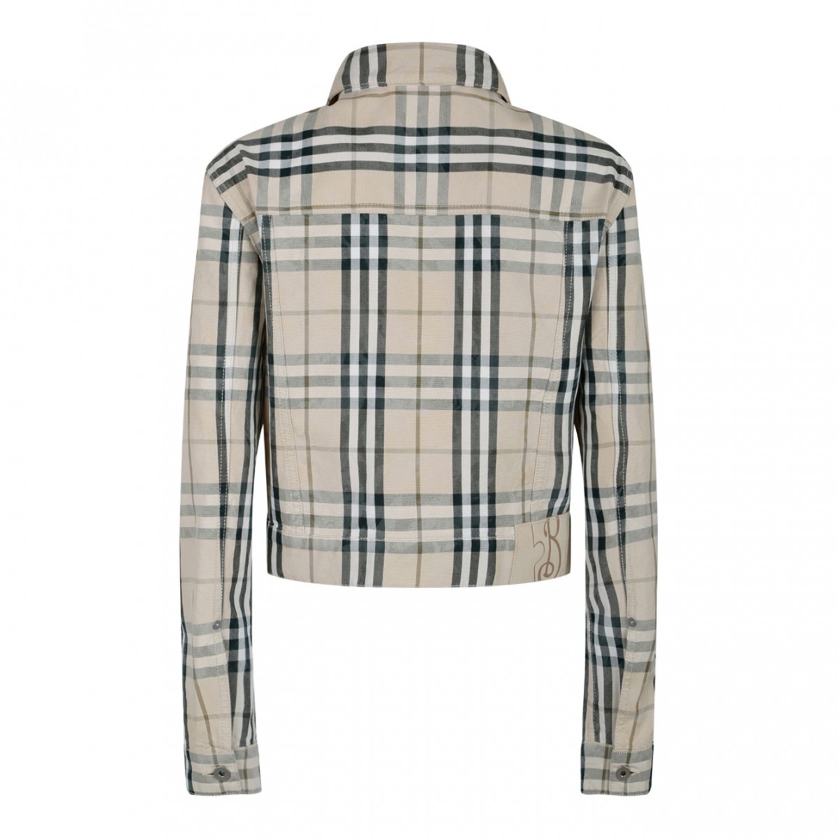 Check Pattern Cropped Jacket