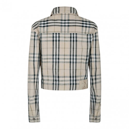 Check Pattern Cropped Jacket