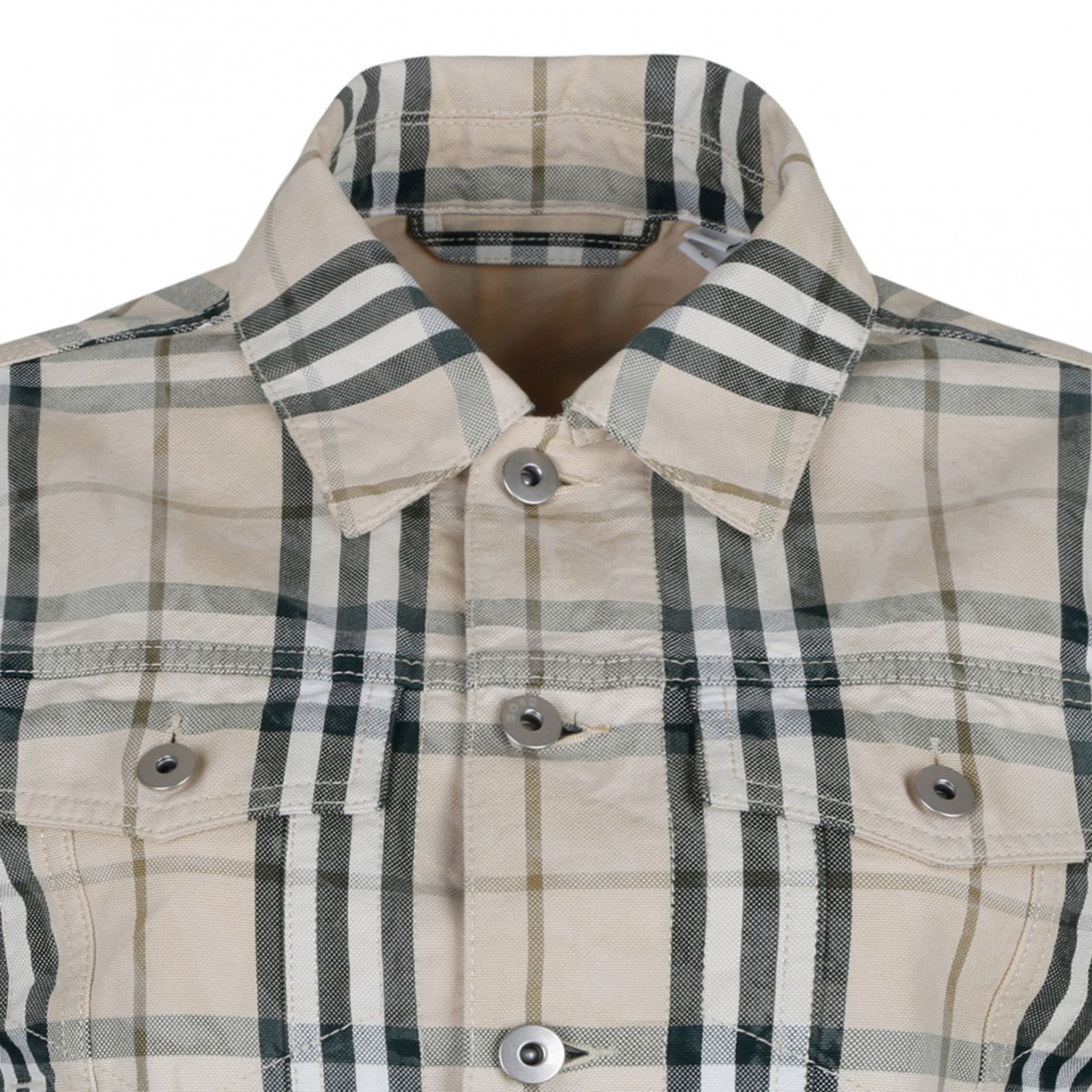 Check Pattern Cropped Jacket