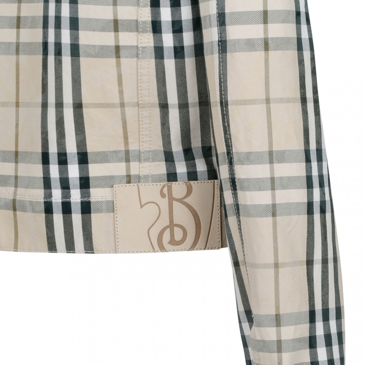 Check Pattern Cropped Jacket