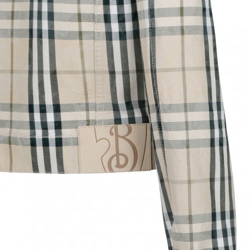 Check Pattern Cropped Jacket