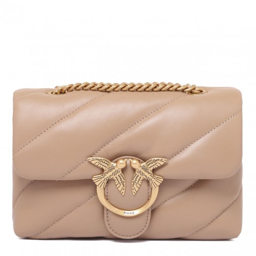 Beige Mini Love Puff Bag