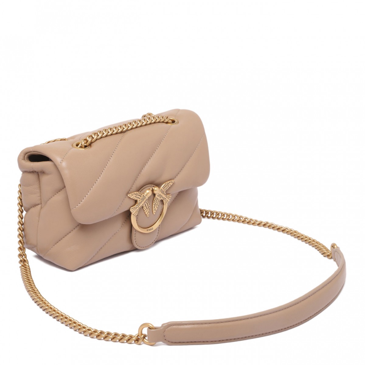 Beige Mini Love Puff Bag