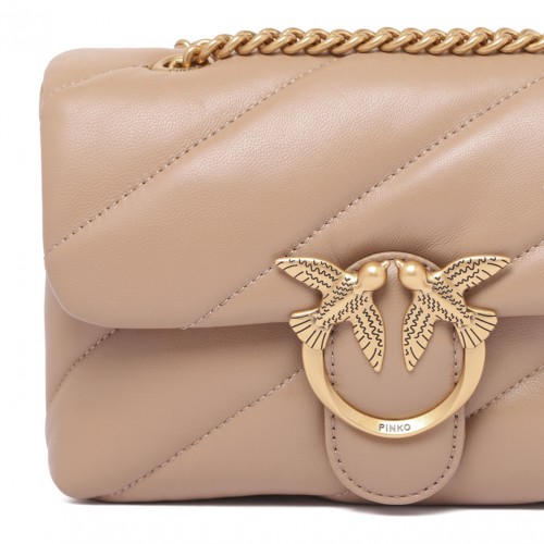 Beige Mini Love Puff Bag