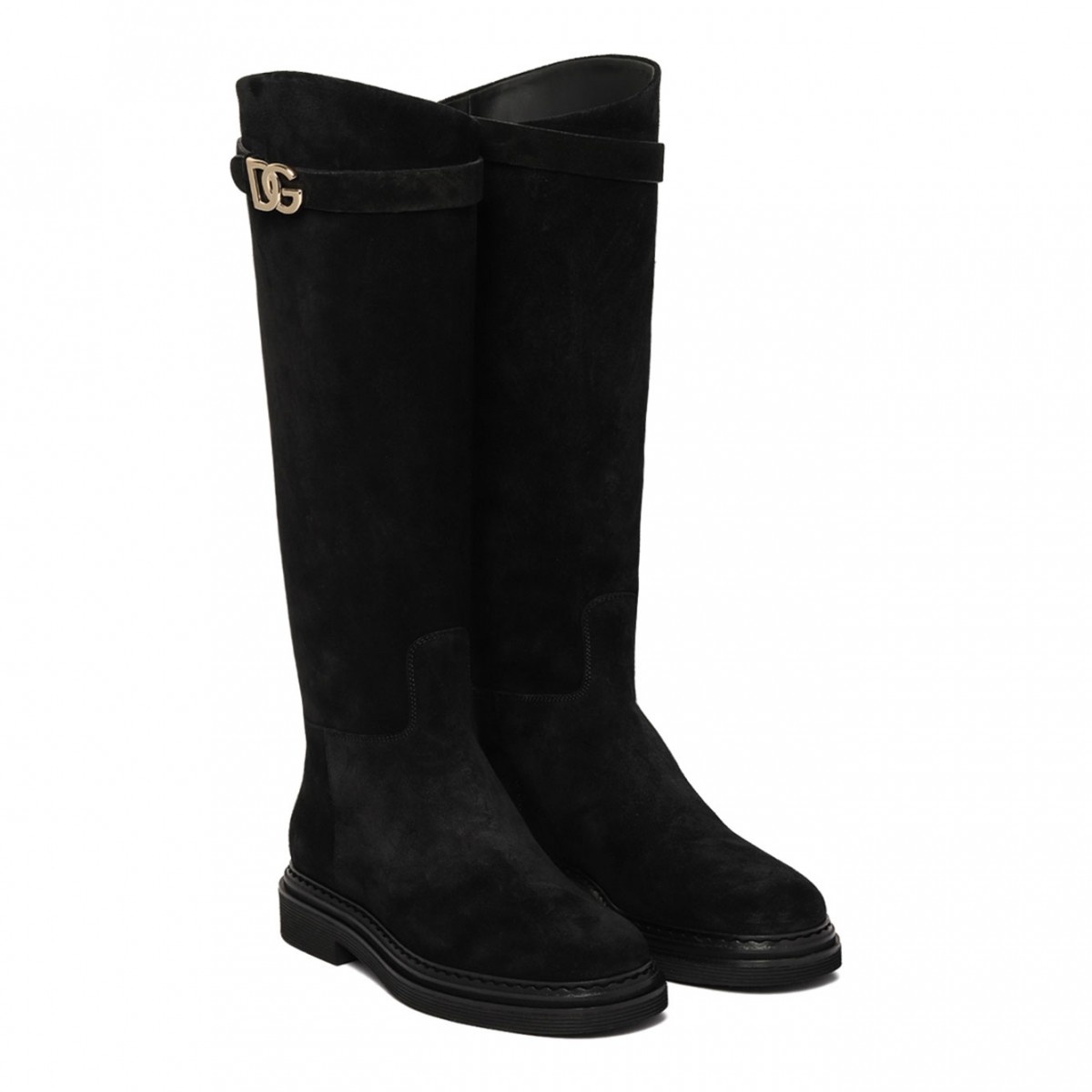 Black DG Logo Boots