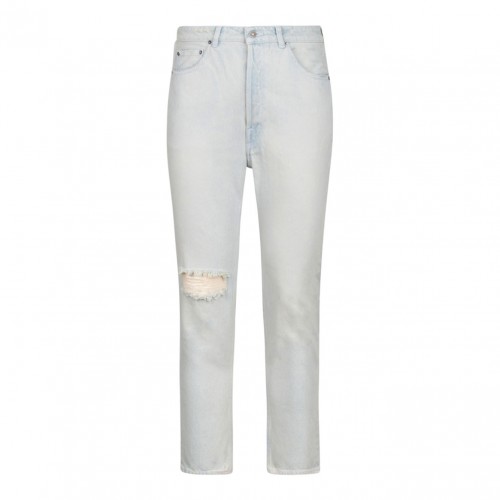 Light Blue Distressed Effect Jeans