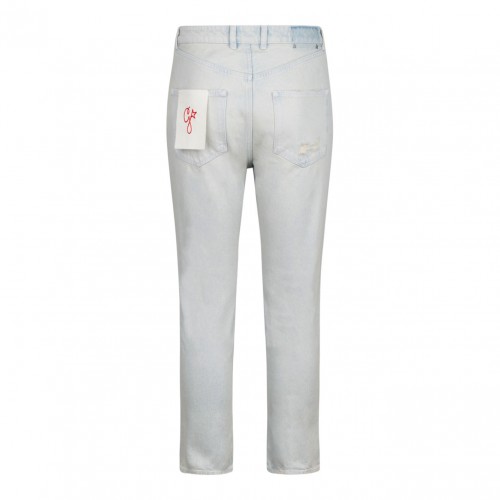 Light Blue Distressed Effect Jeans