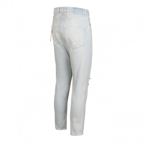 Light Blue Distressed Effect Jeans