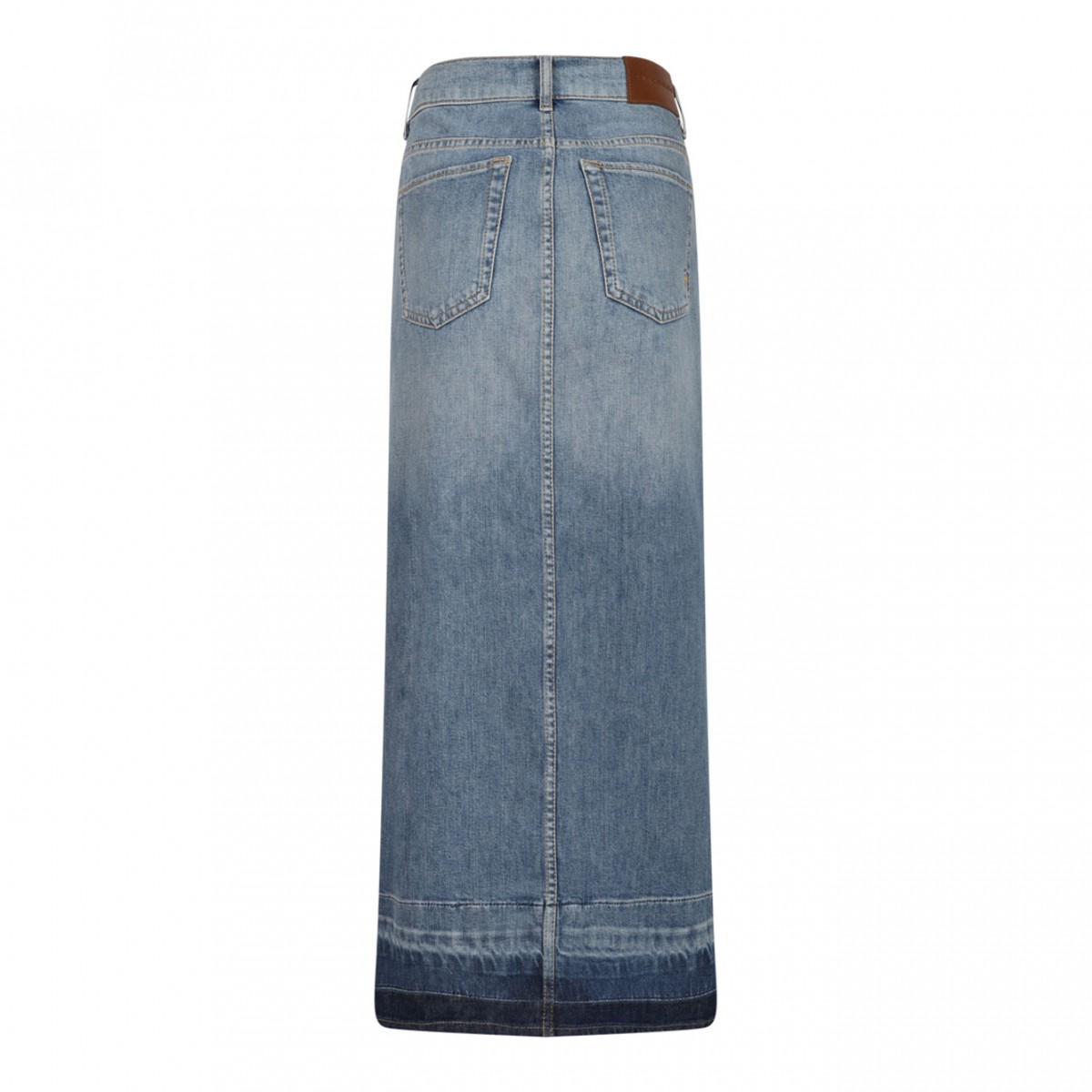 Light Blue Denim Maxi Skirt