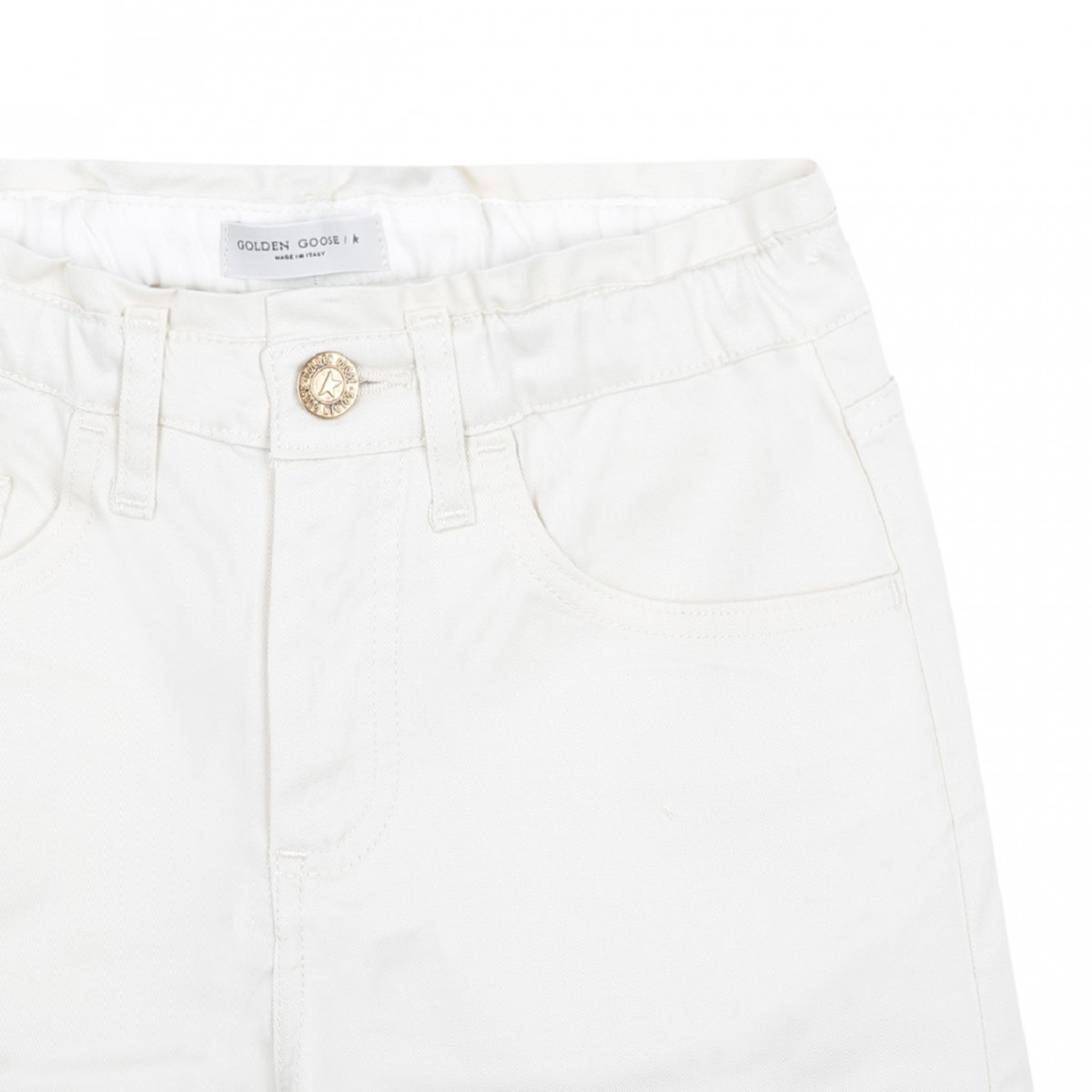 Distressed White Trousers