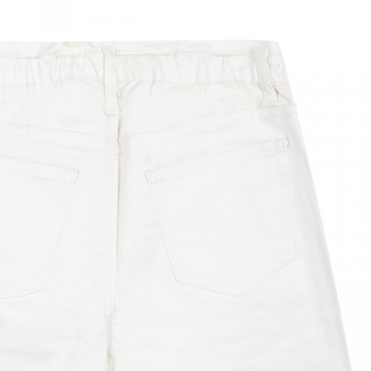 Distressed White Trousers