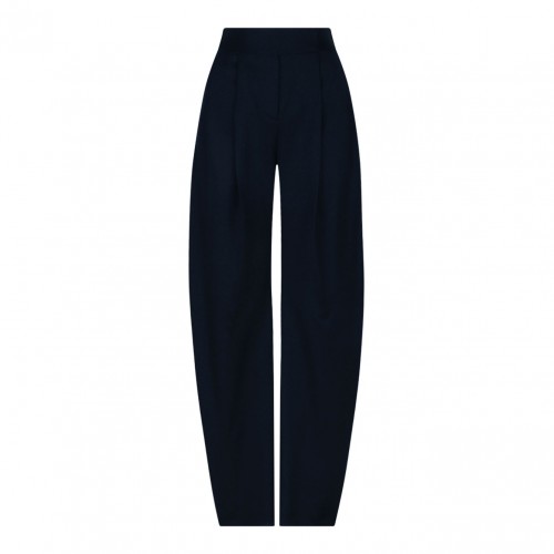 Navy Blue Pleated Trousers