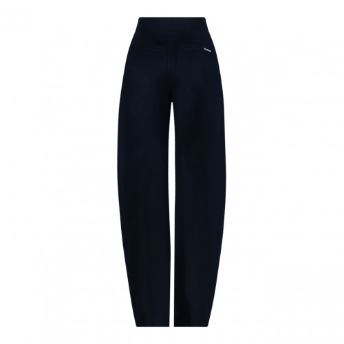 Navy Blue Pleated Trousers 2