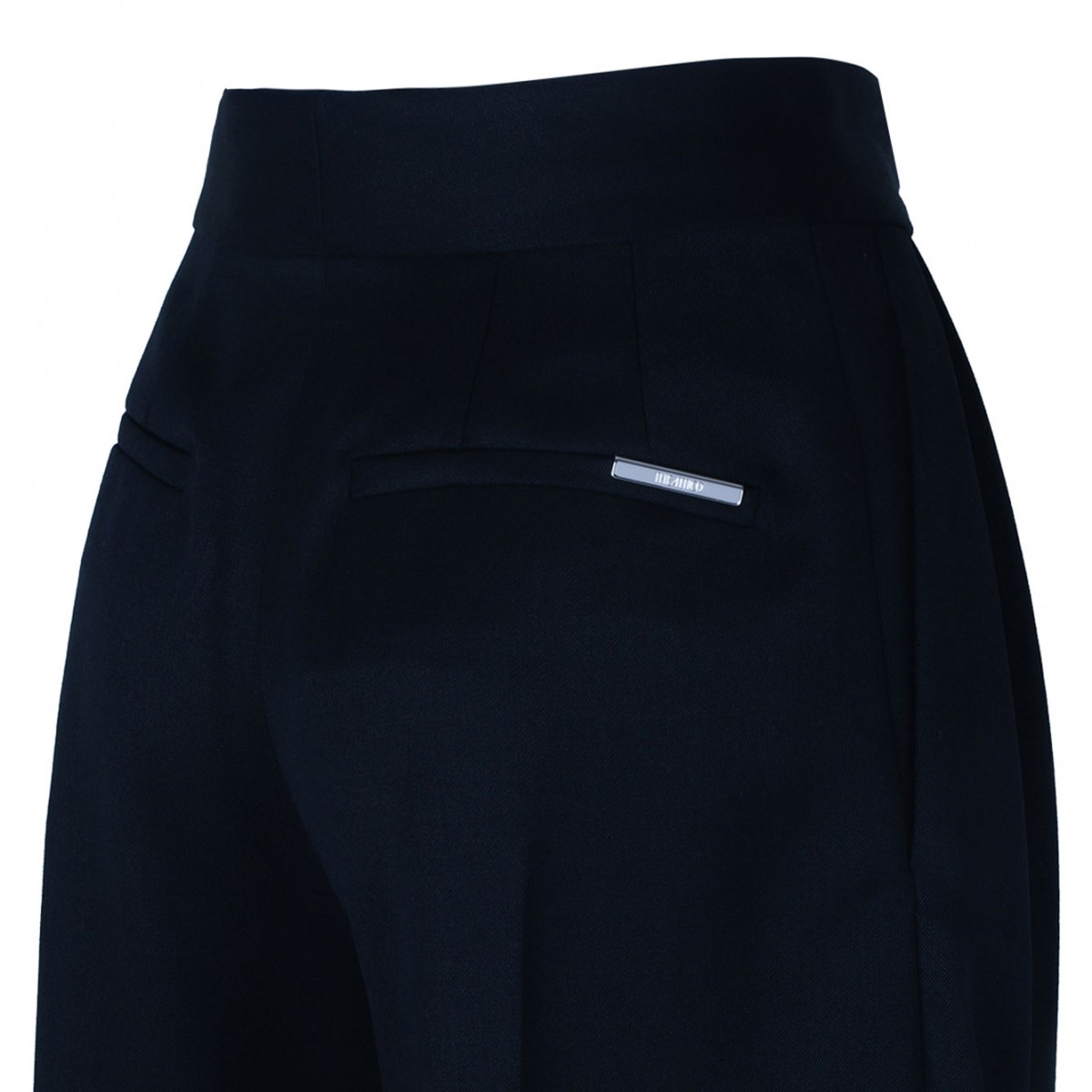 Navy Blue Pleated Trousers