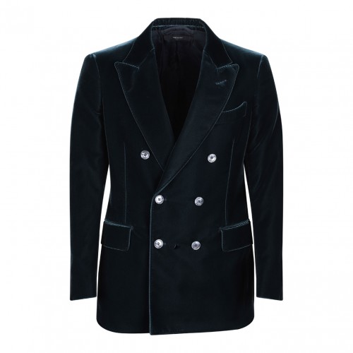 Petrol Green Double Breasted Blazer