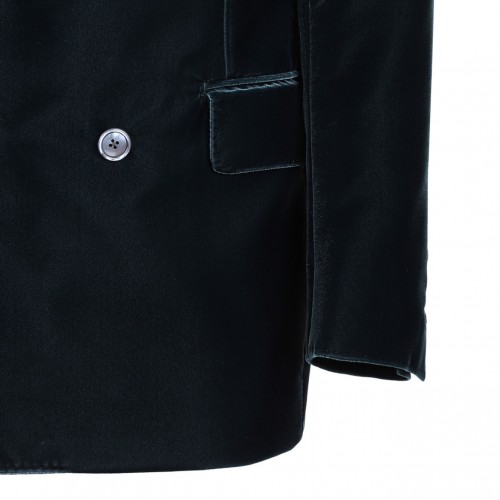 Petrol Green Double Breasted Blazer