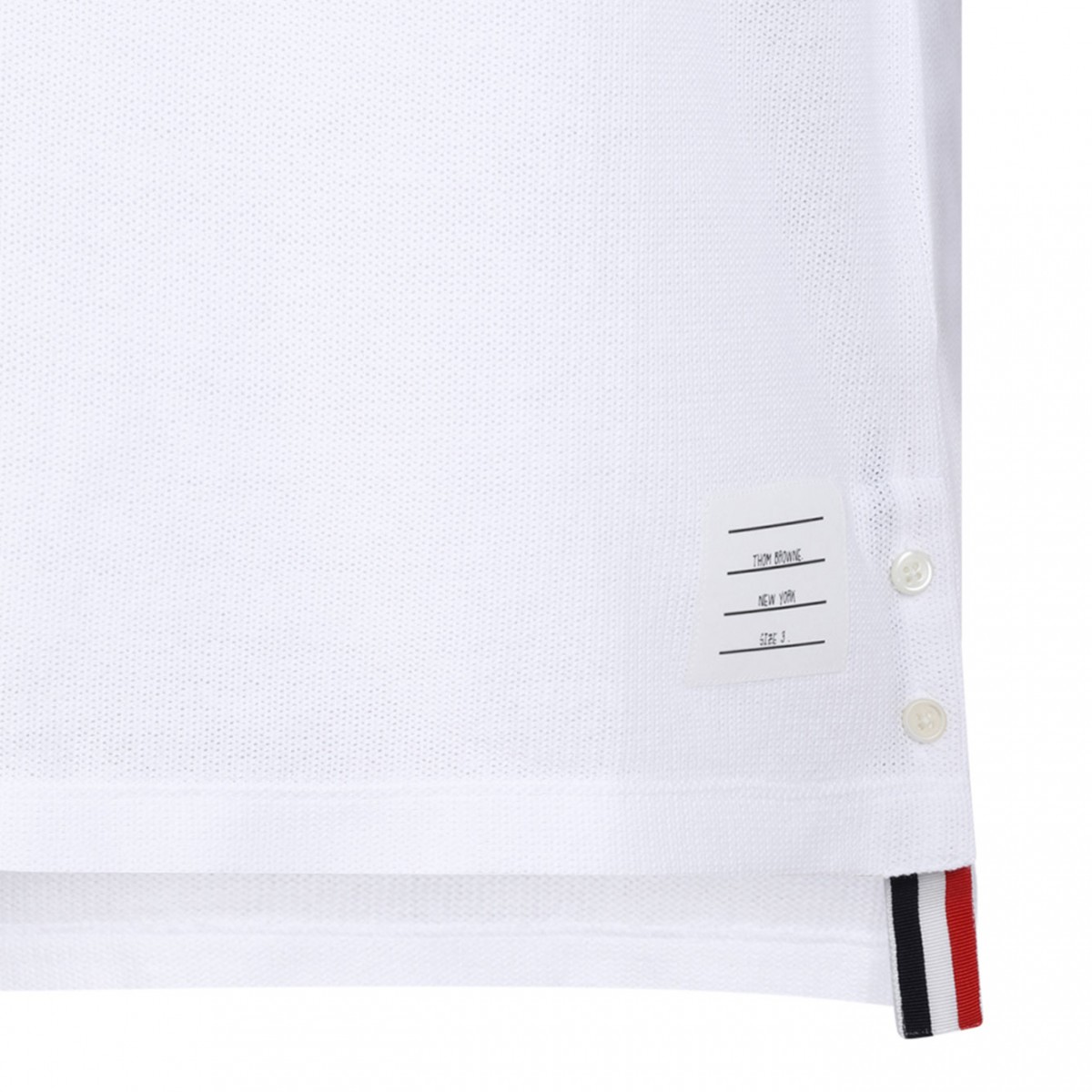 White Tri Colour Striped Knit T-Shirt