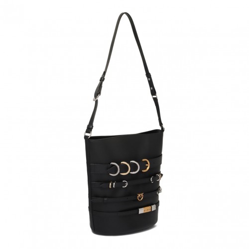 Black Love Birds Bucket Bag