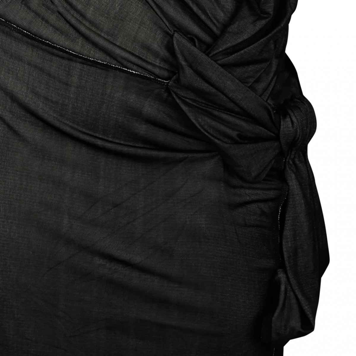 Black Asymmetrical Midi Dress