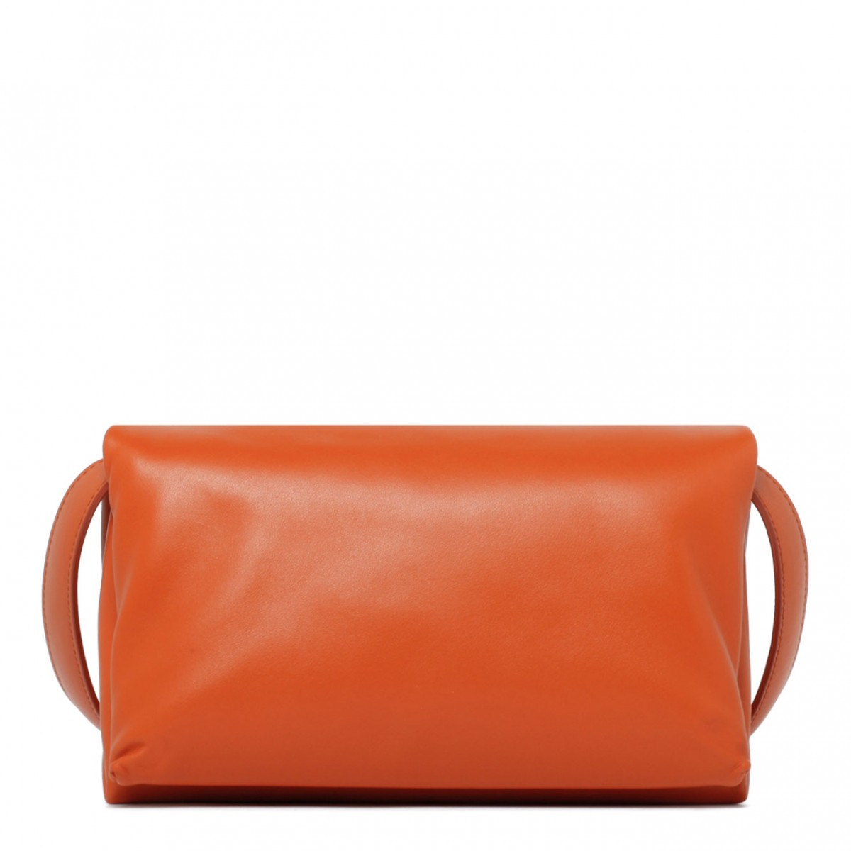 Sunset Orange Calf Leather Small Prisma Shoulder Bag