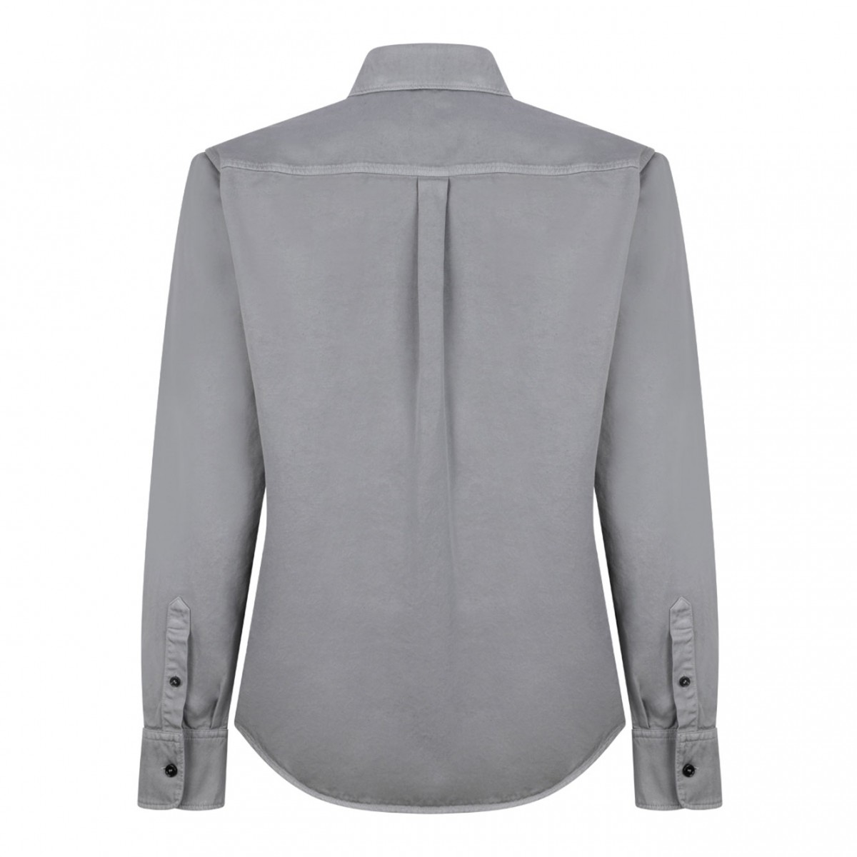 Dark Grey Seam-Detail Shirt