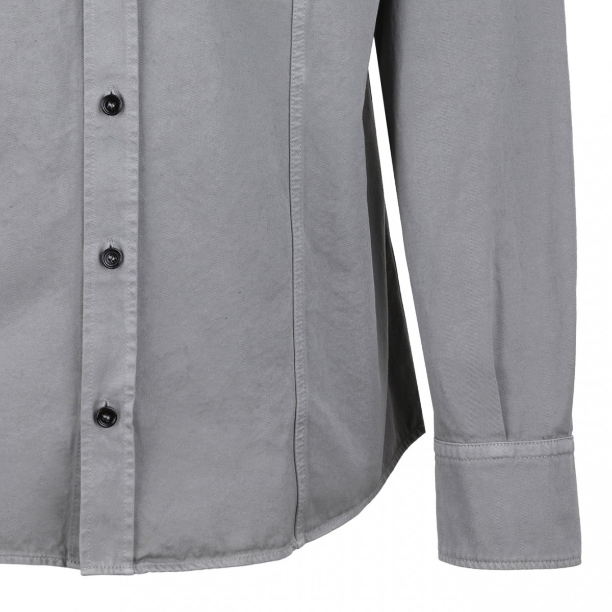 Dark Grey Seam-Detail Shirt