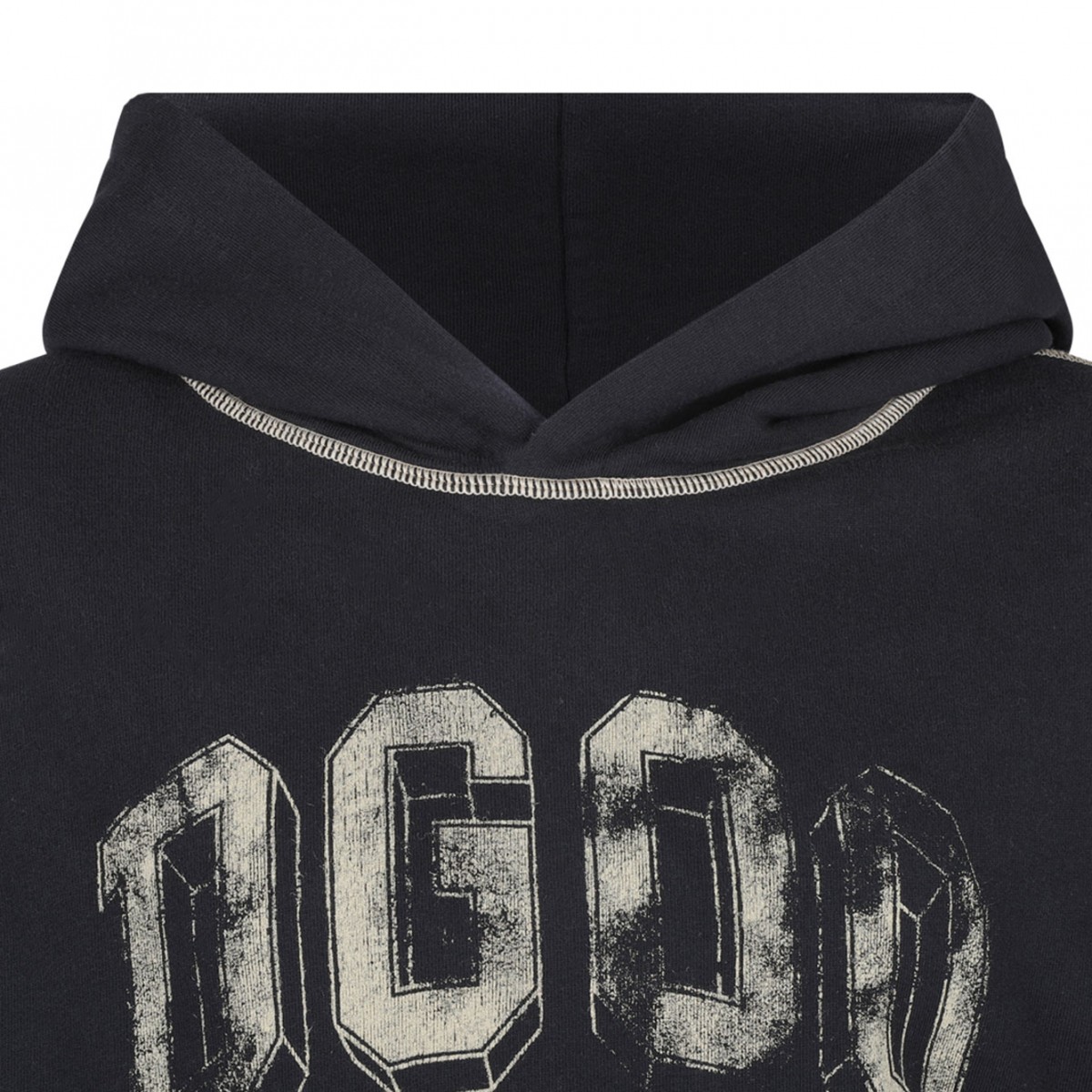 Black DG Print Hoodie