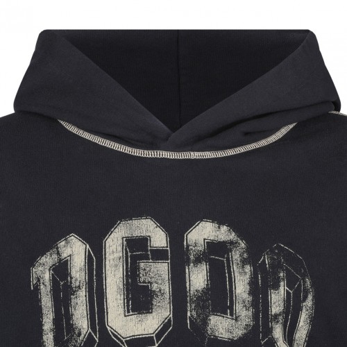 Black DG Print Hoodie