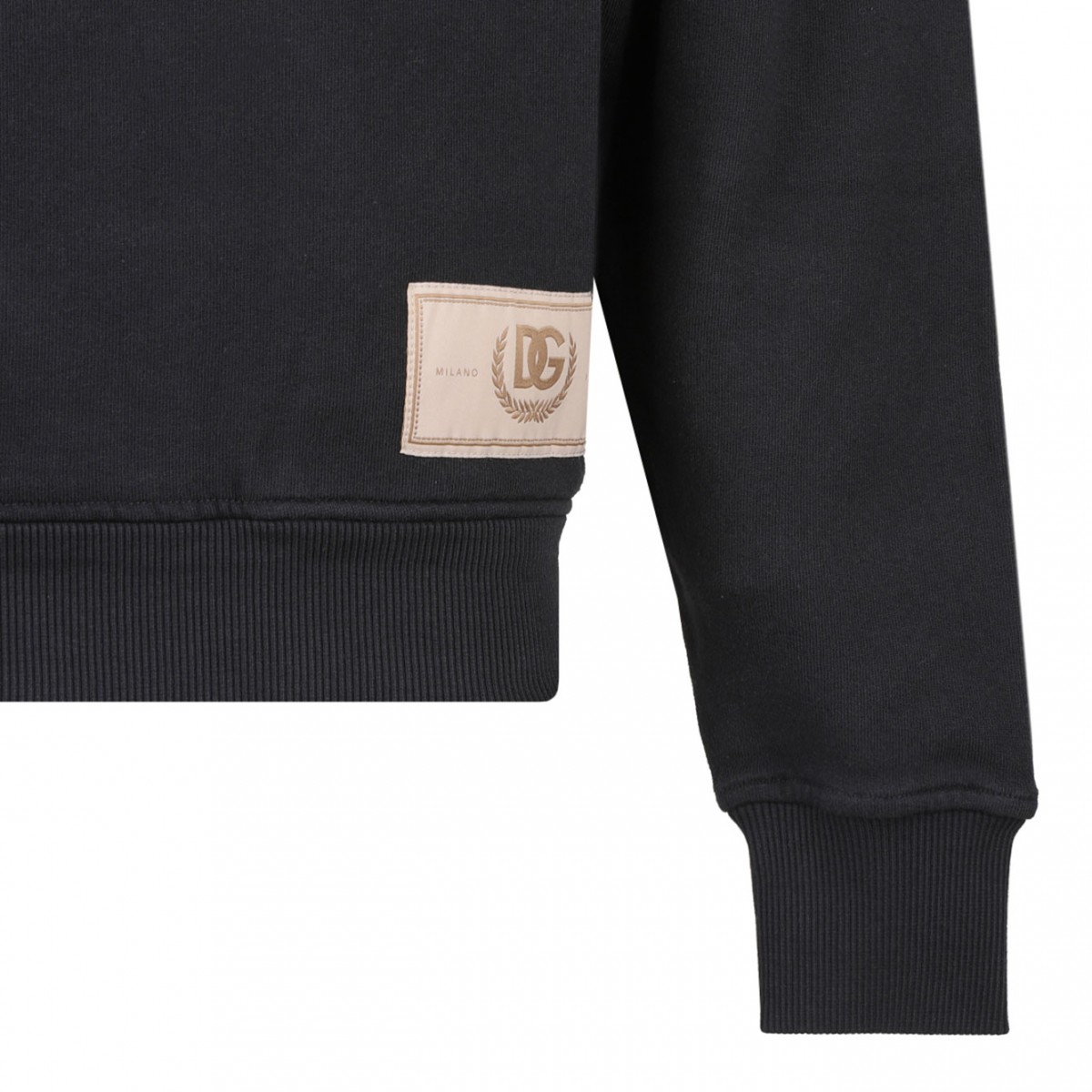 Black DG Print Hoodie