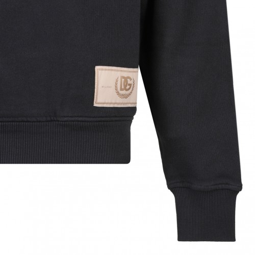 Black DG Print Hoodie