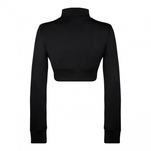 Black Cropped Tracksuit Jacket 2