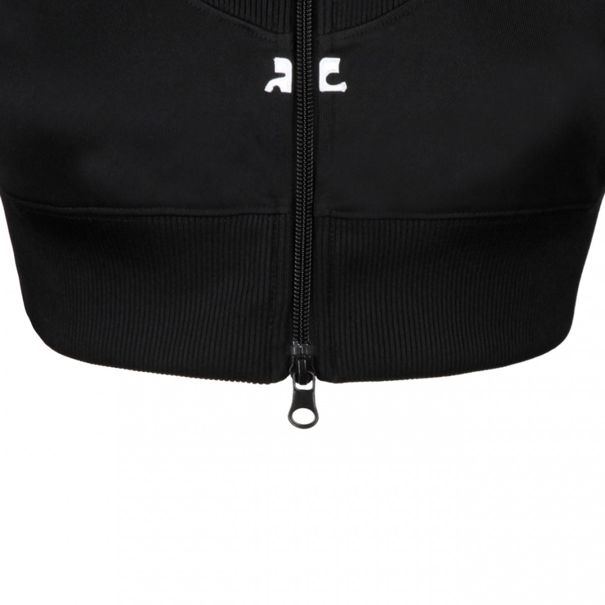 Black Cropped Tracksuit Jacket