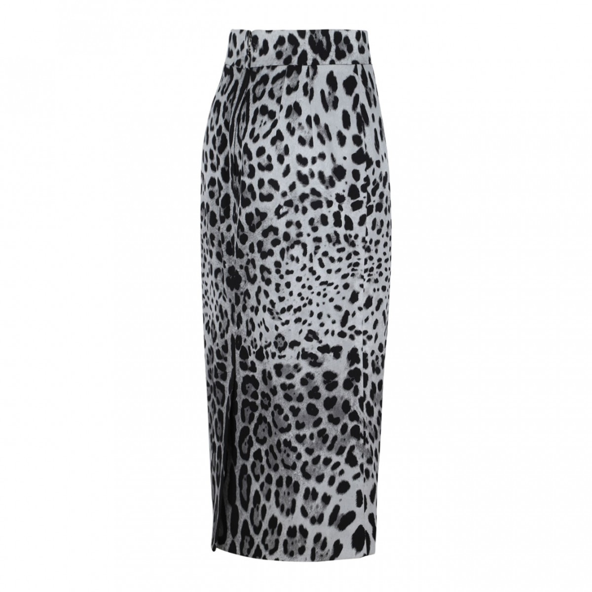 Leopard Print Longuette Skirt