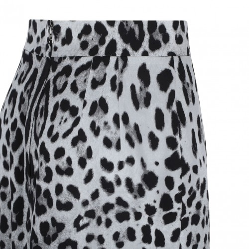 Leopard Print Longuette Skirt