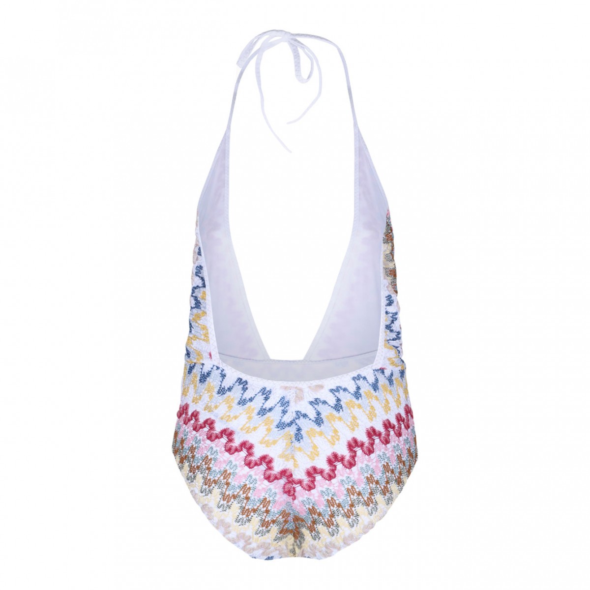 White ZigZag Woven Swimsuit