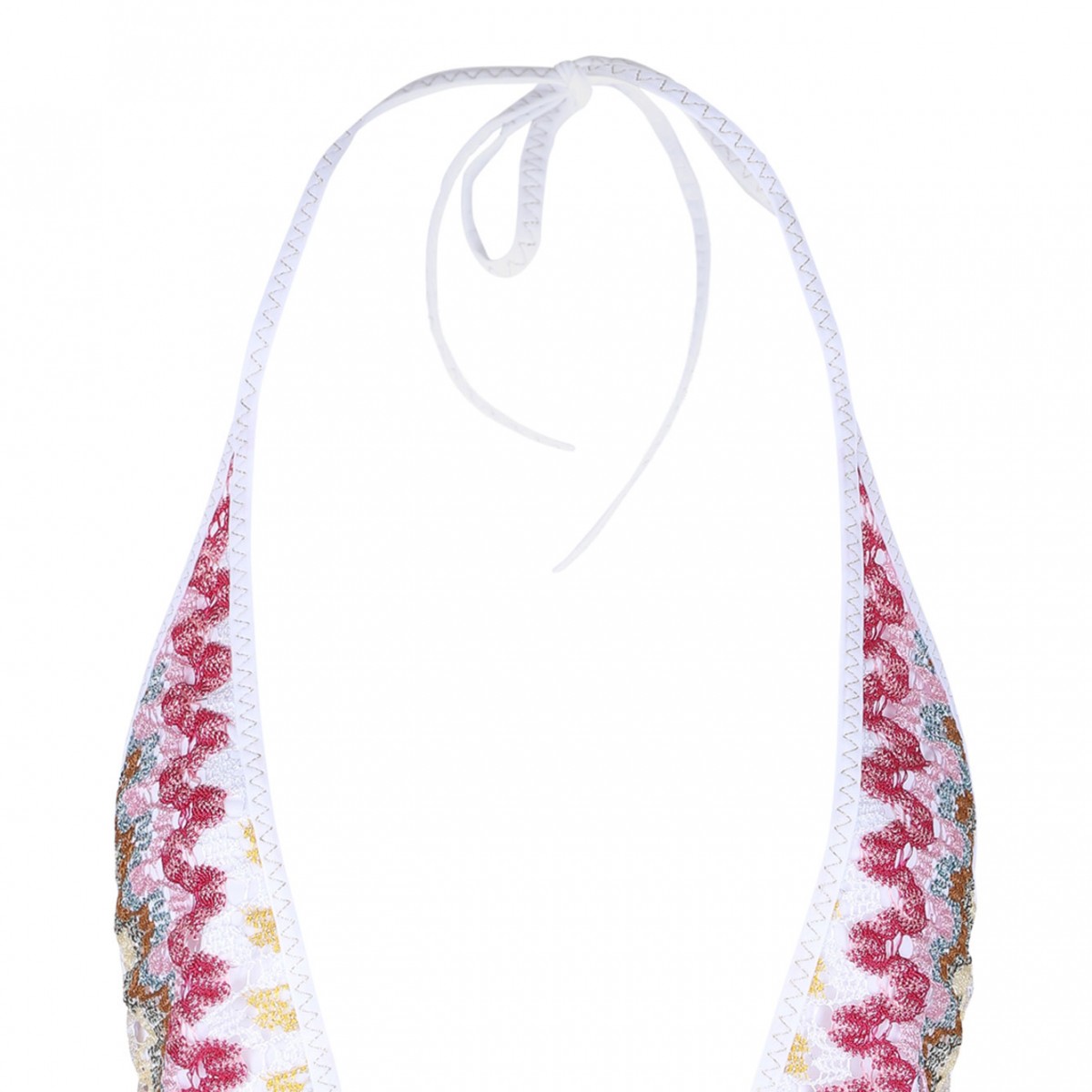 White ZigZag Woven Swimsuit