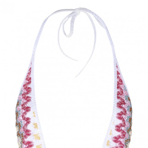 White ZigZag Woven Swimsuit