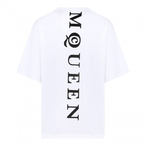 White Logo Print T-Shirt