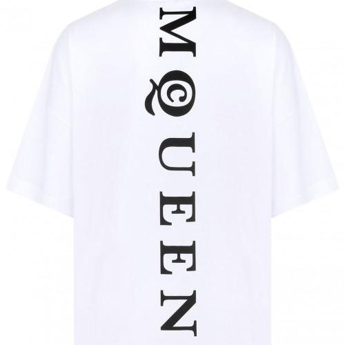 White Logo Print T-Shirt