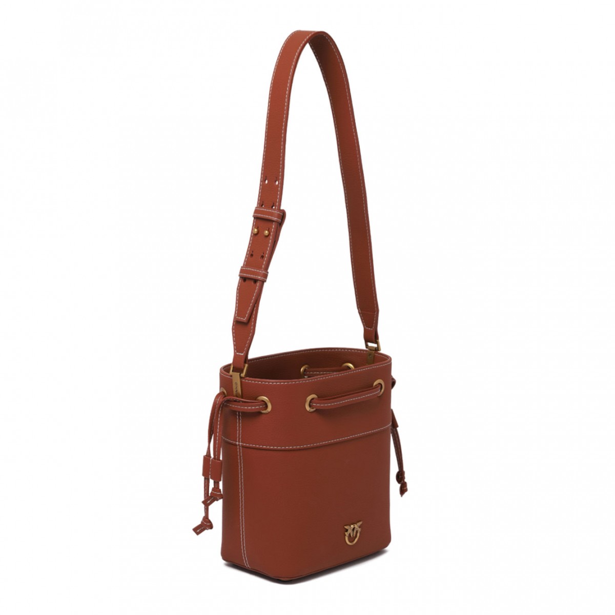 Brown Mini Bucket Bag