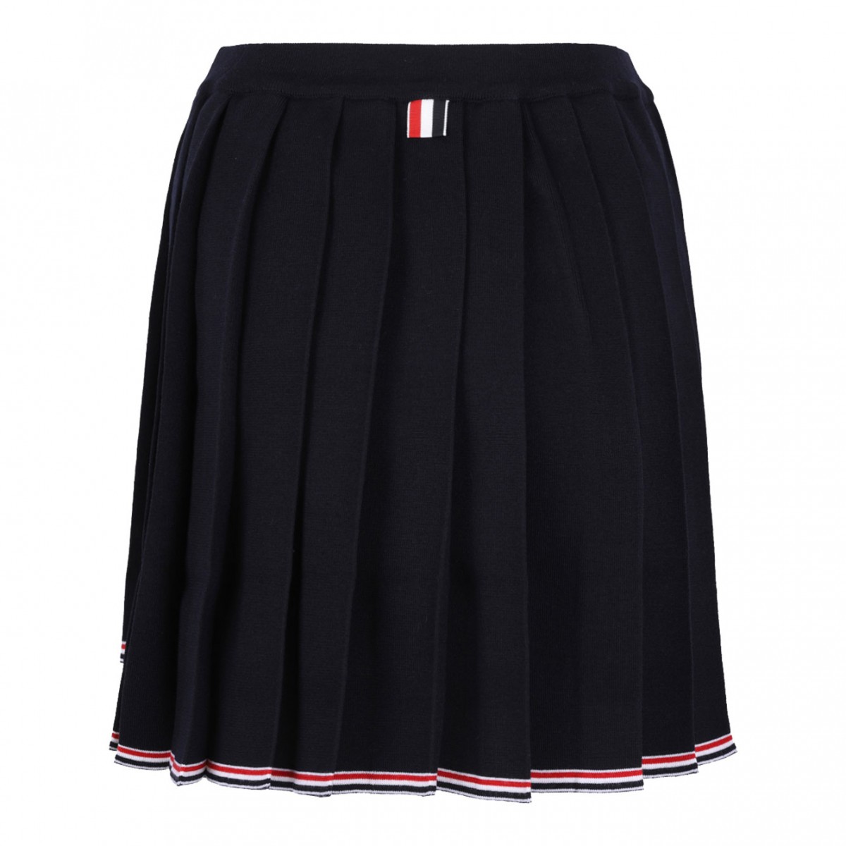 Navy Blue Full Needle Pleated Skirt