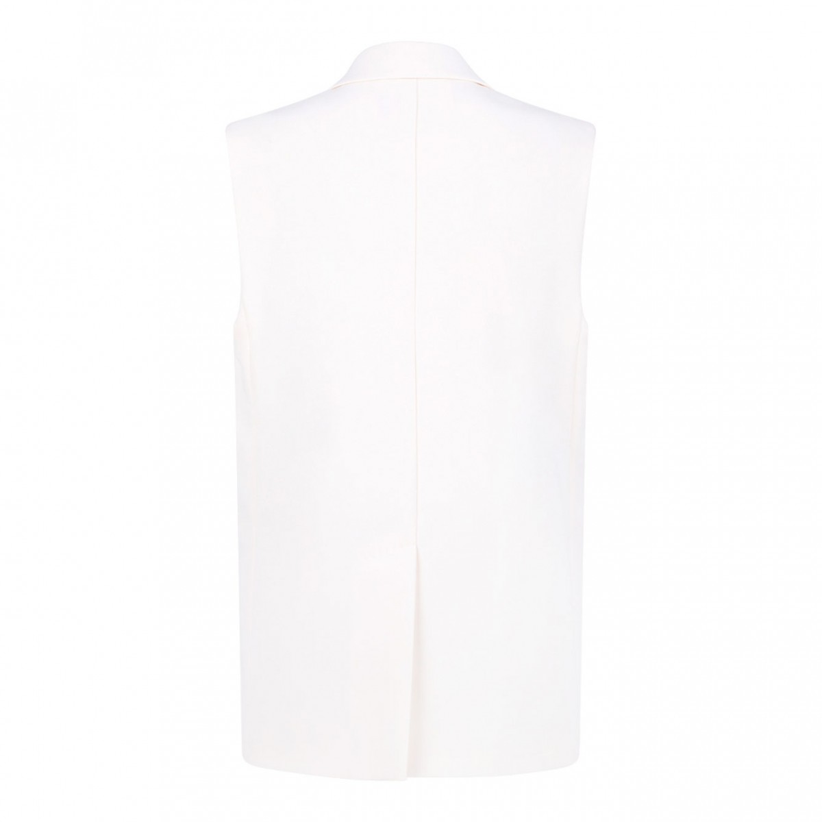 White Sleeveless Blazer