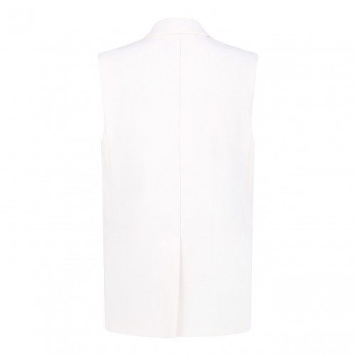 White Sleeveless Blazer