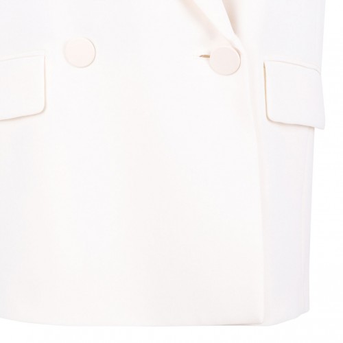 White Sleeveless Blazer