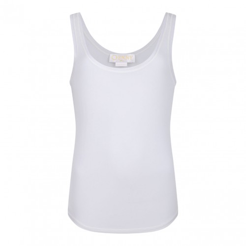 White Scoop Neck Vest